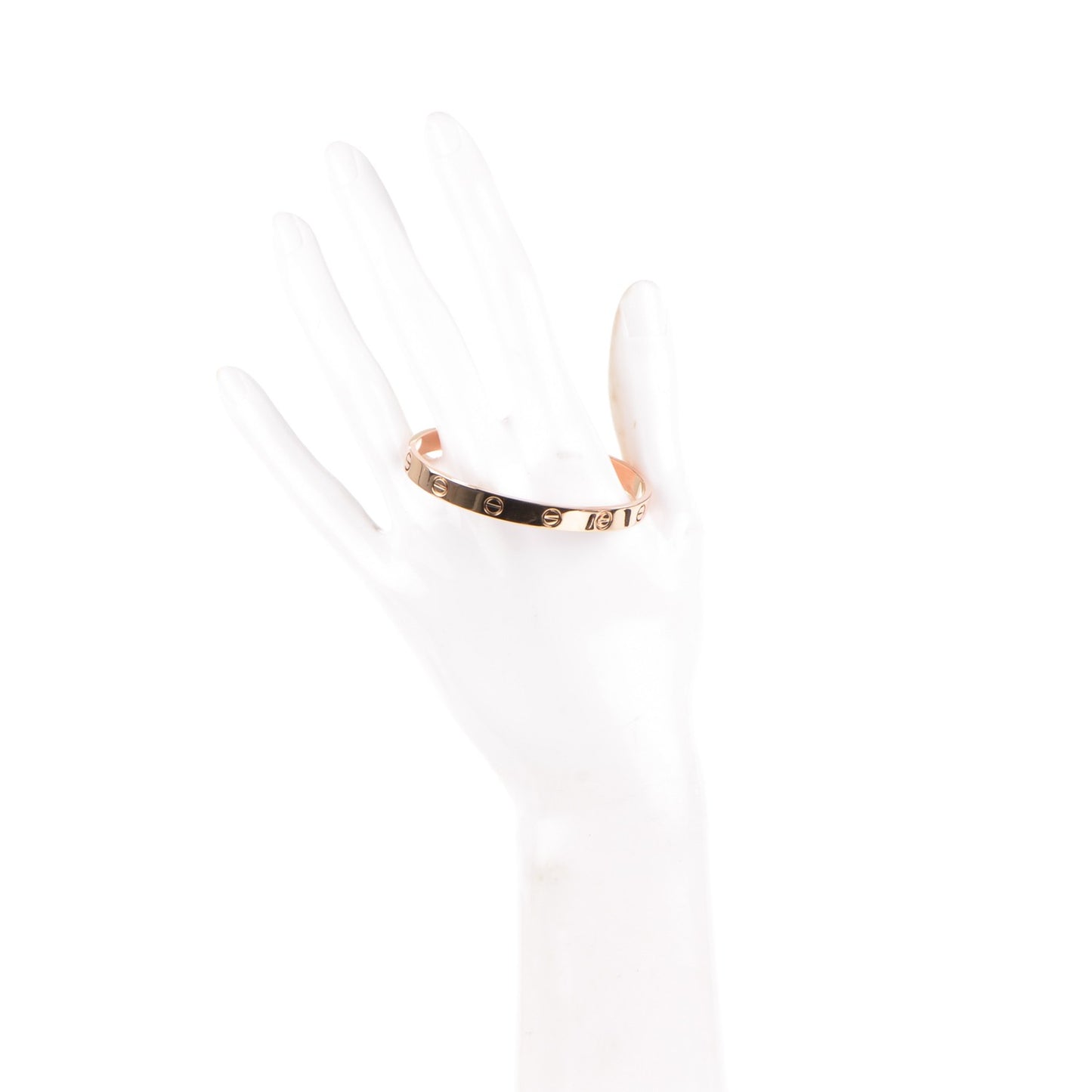 18K Pink Gold LOVE Cuff Bracelet 17