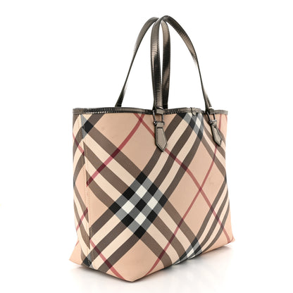 Burberry Supernova Check Stanton Tote Dark Nickel 4 of 15