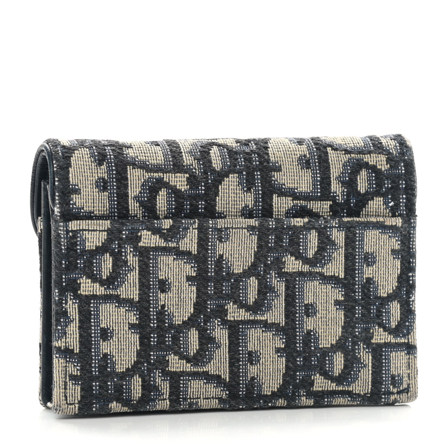 Christian Dior Oblique Saddle Card Holder Blue 2 of 6