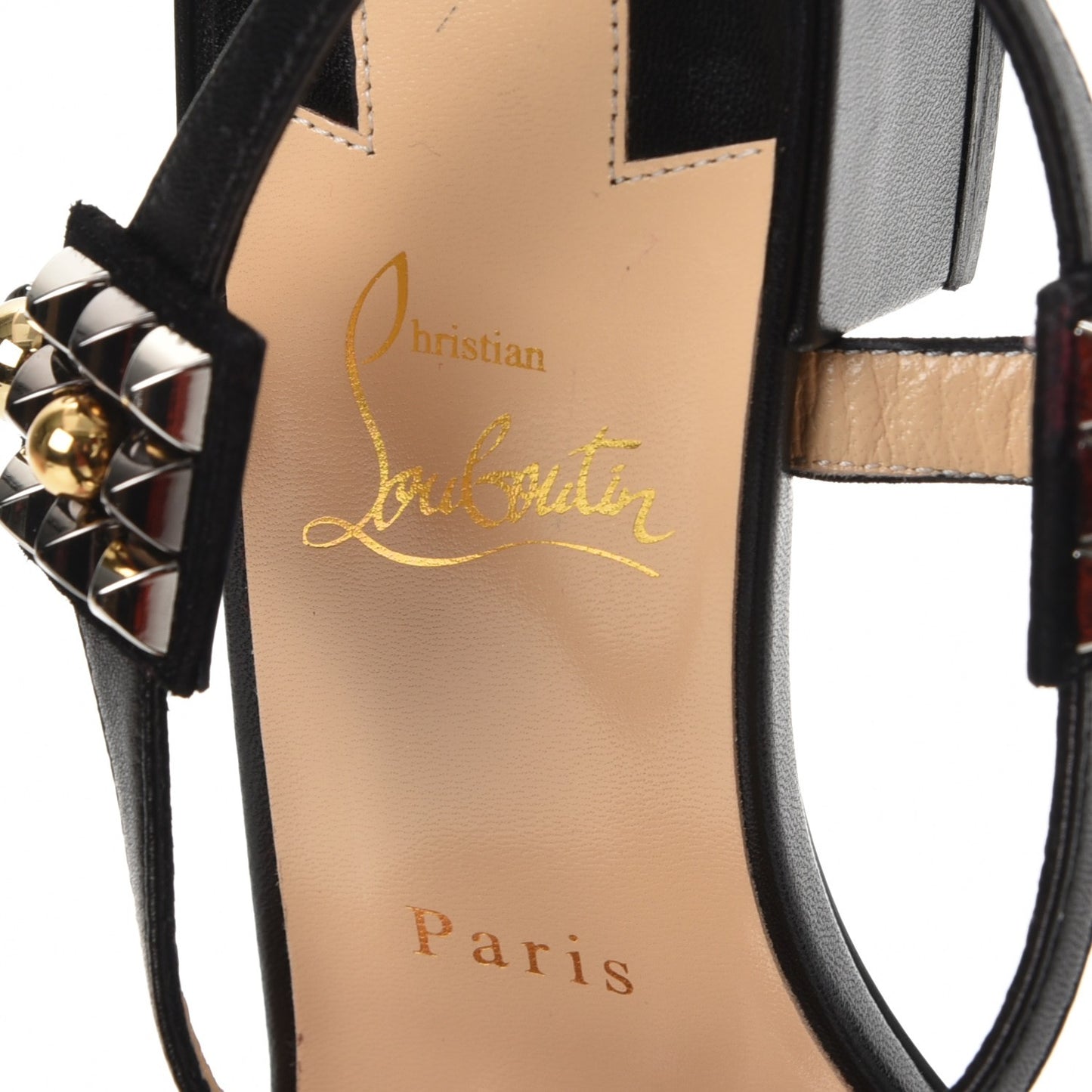 Nappa Kaleidra 25 T-Strap Sandals 38 Black