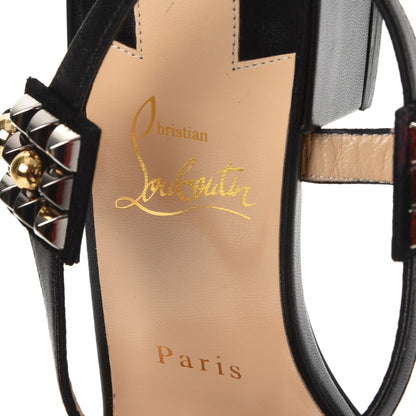 Christian Louboutin Nappa Kaleidra 25 T-Strap Sandals 38 Black 6 of 8