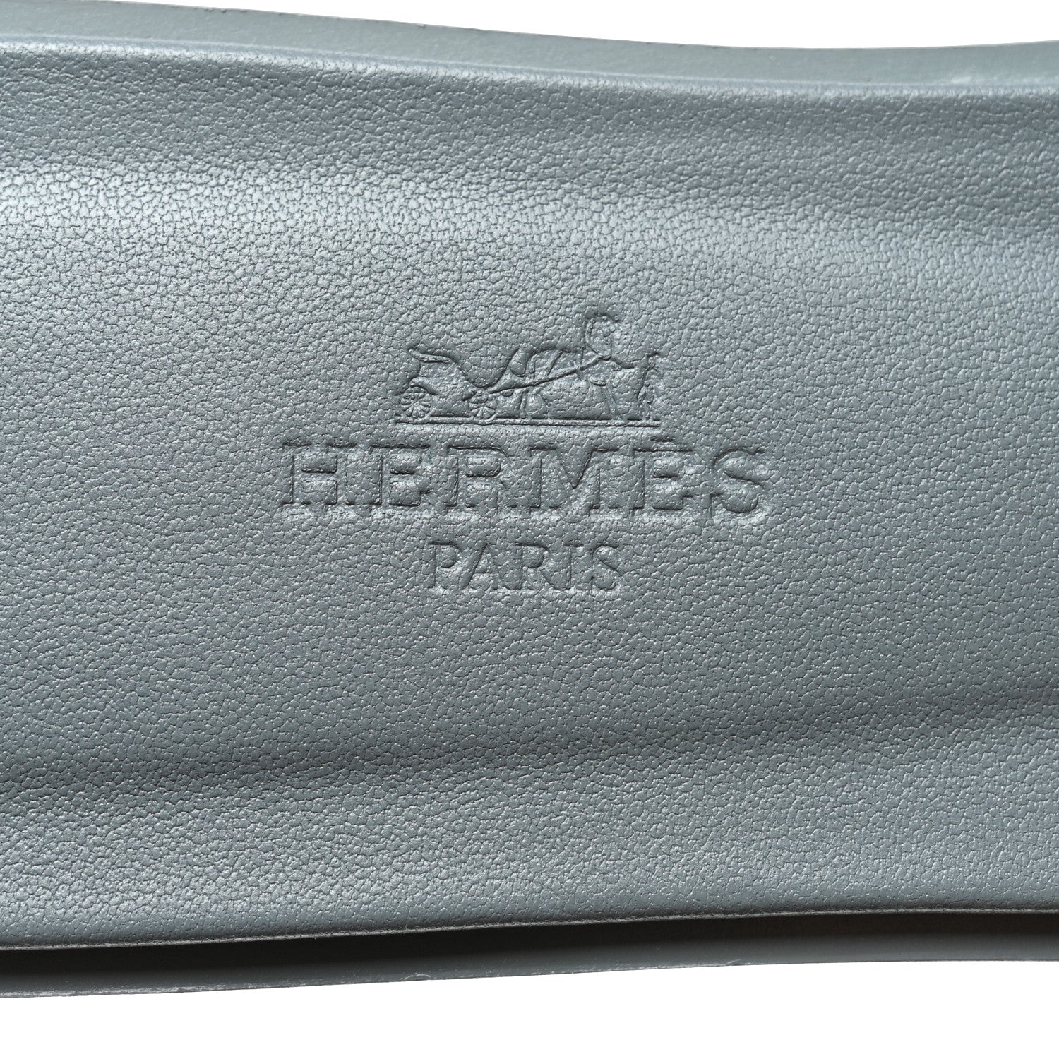 Hermes Epsom Oran Sandals 37.5 Gris Antarctique 7 of 9