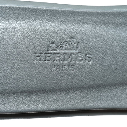 Hermes Epsom Oran Sandals 37.5 Gris Antarctique 7 of 9