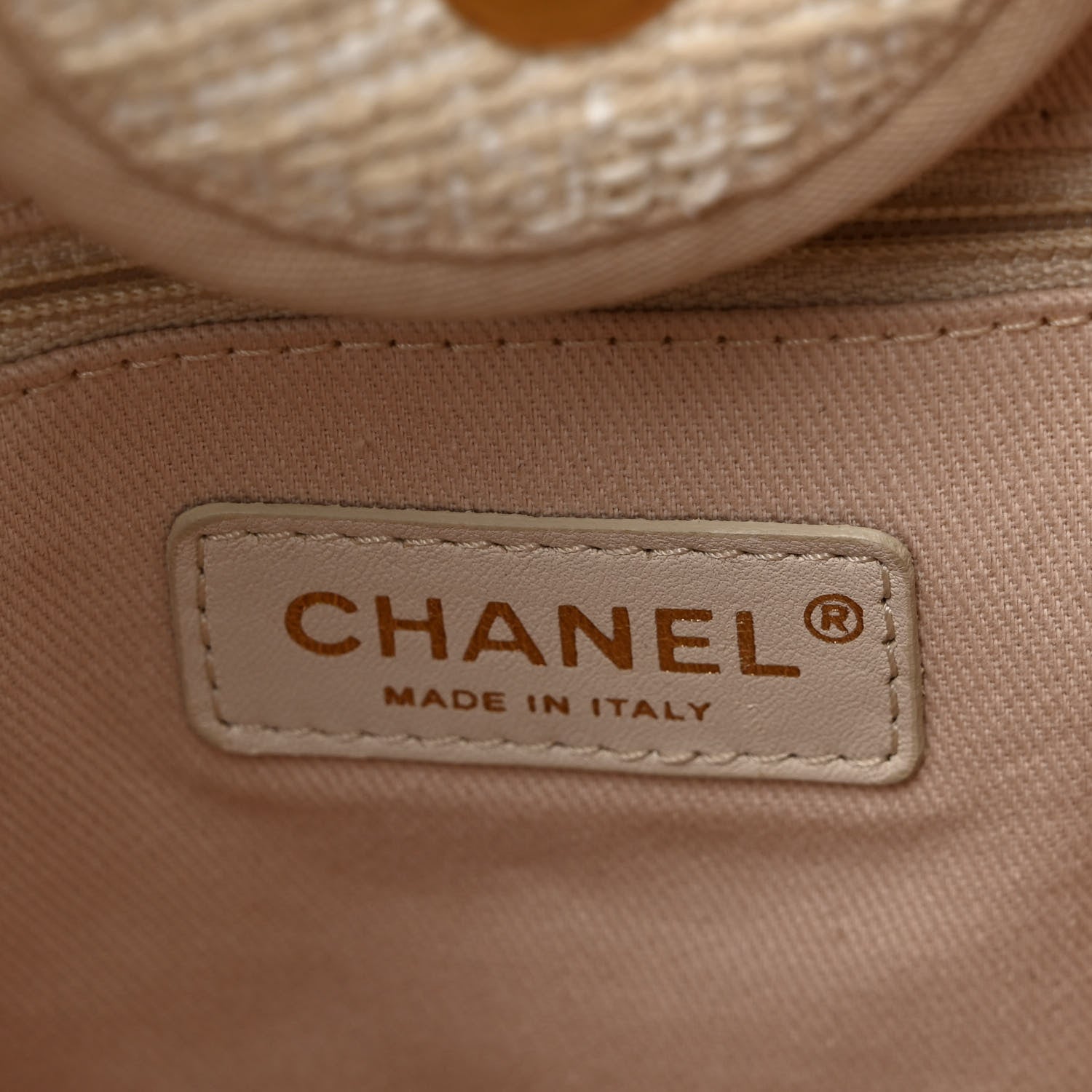 Chanel Mixed Fibers Calfskin Medium Deauville Tote Light Beige 6 of 14