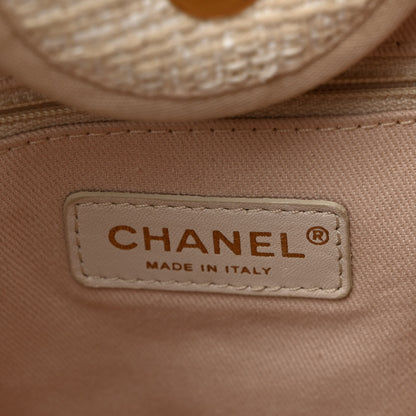 Chanel Mixed Fibers Calfskin Medium Deauville Tote Light Beige 6 of 14