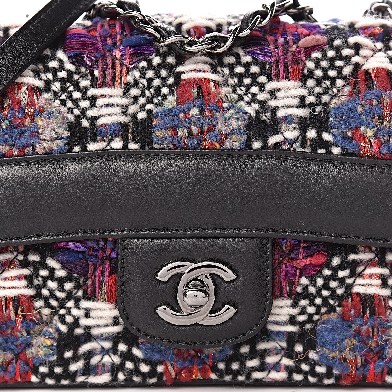 Chanel Tweed Quilted Calfskin Coco Corset Flap Multicolor 14 of 14