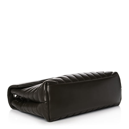 Saint Laurent Calfskin Y Quilted Monogram Medium Loulou Chain Satchel Kaki Fonce 4 of 14