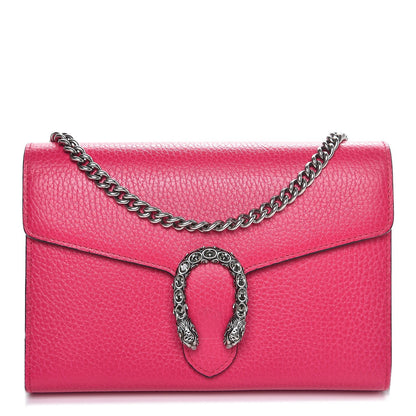 Gucci Dollar Calfskin Crystal Mini Dionysus Chain Wallet Box Pink 1 of 6