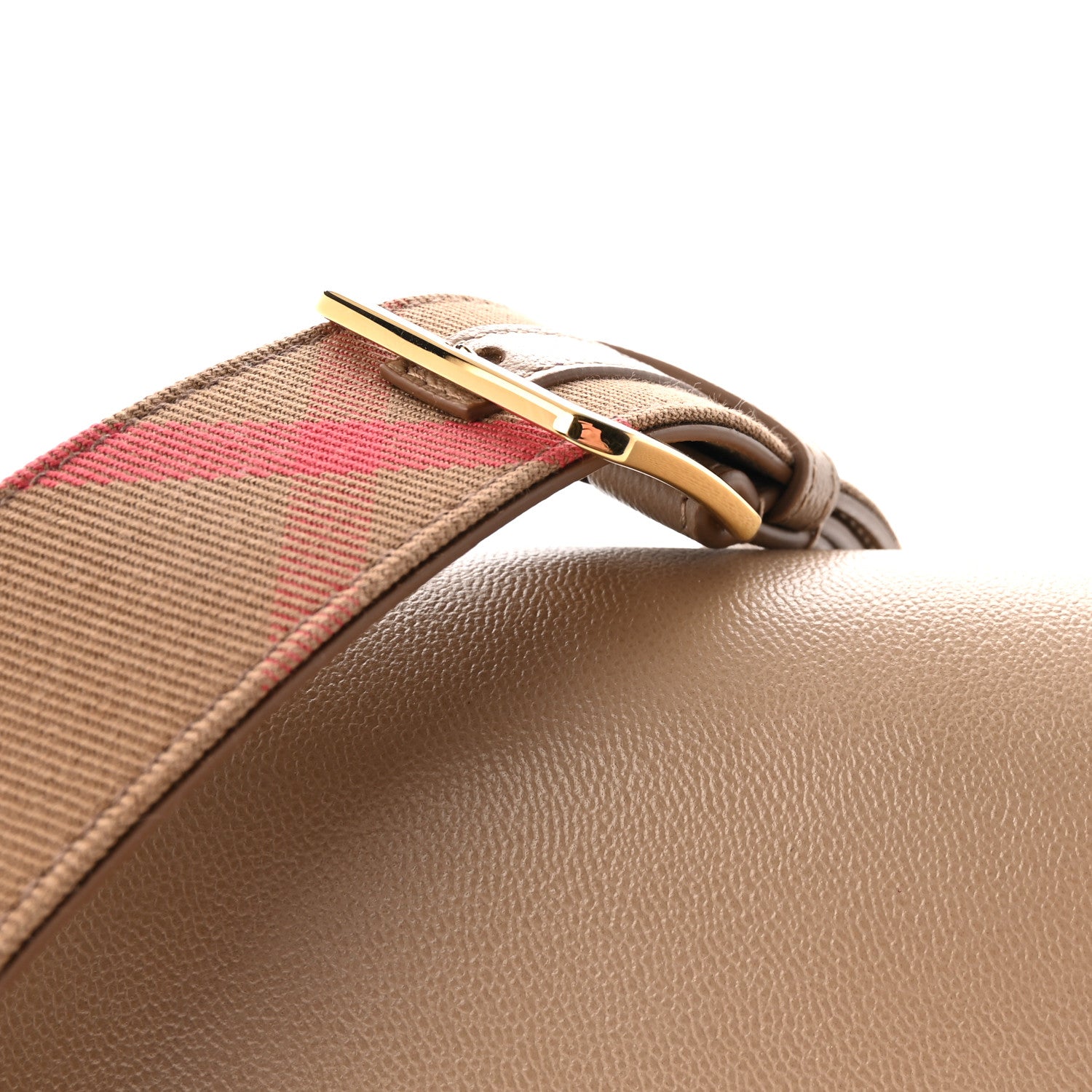 Burberry Derby Calfskin House Check Mackford Crossbody Bag Camel 7 of 9