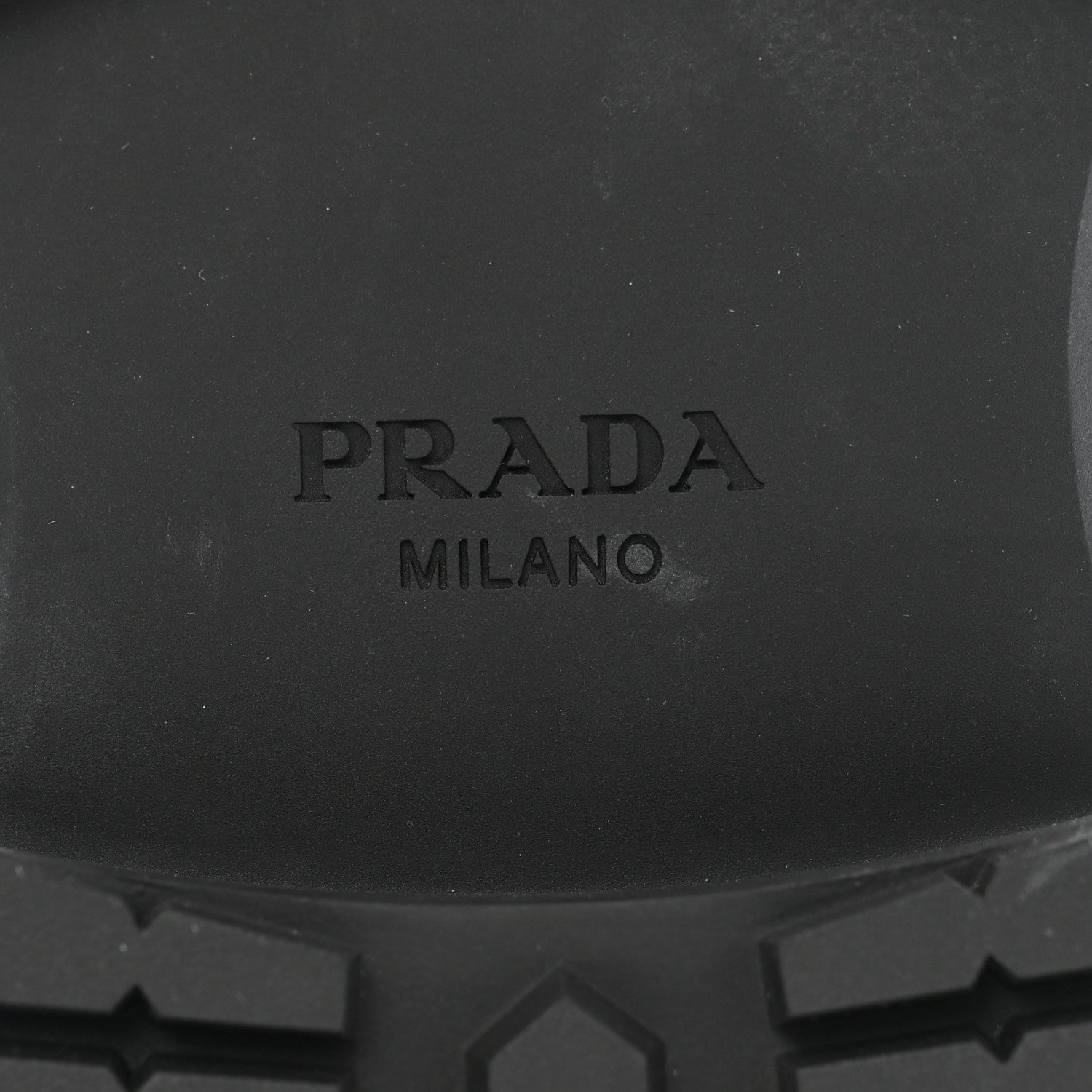Prada Spazzolato Metal Triangle Logo Mens 35mm Loafers 8 Black 8 of 13