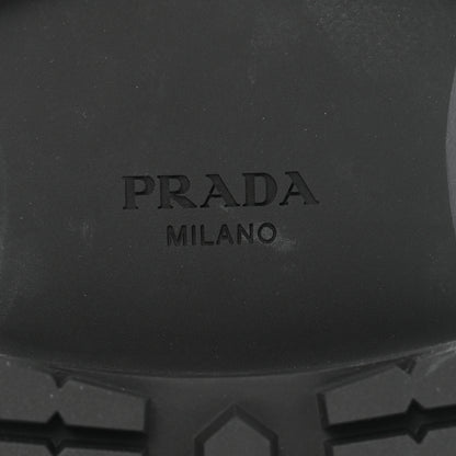 Prada Spazzolato Metal Triangle Logo Mens 35mm Loafers 8 Black 8 of 13