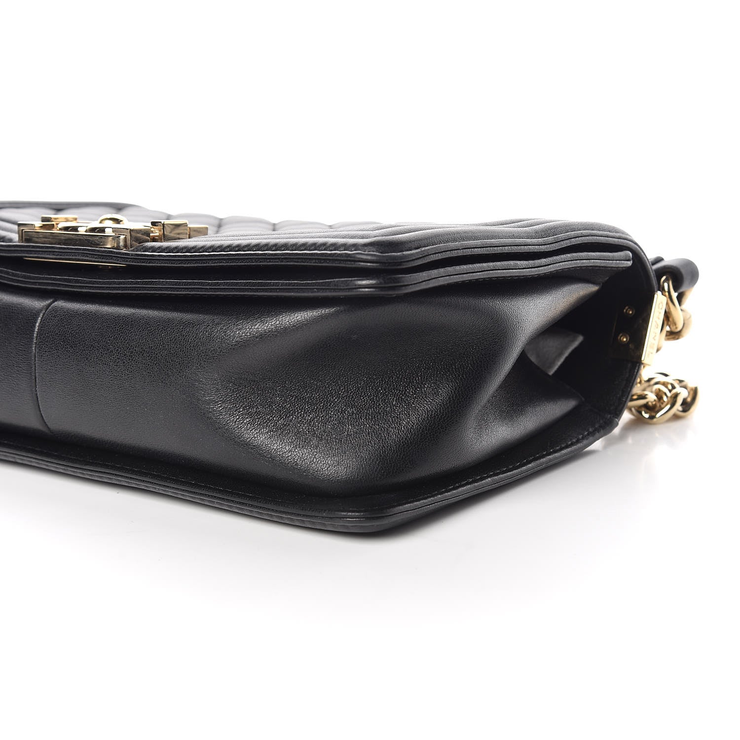 Chanel Lambskin Quilted Medium Boy Flap Black 9 of 9