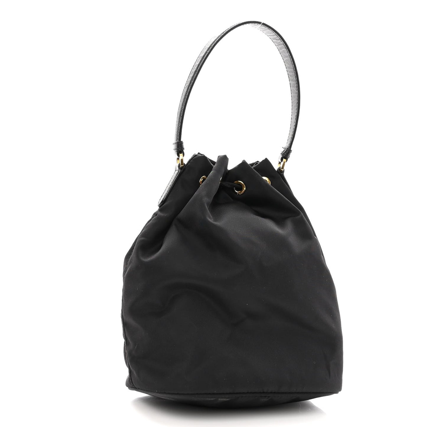 Re-Nylon Duet Drawstring Shoulder Bag Black