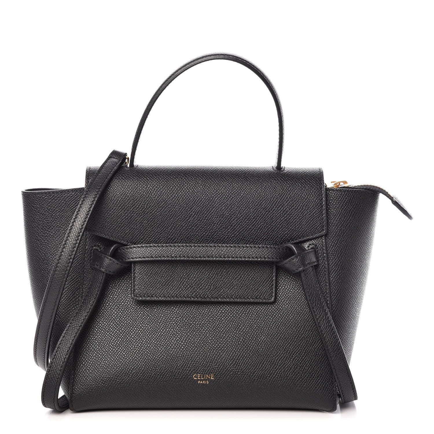 Celine Grained Calfskin Nano Belt Bag Black 1 of 9