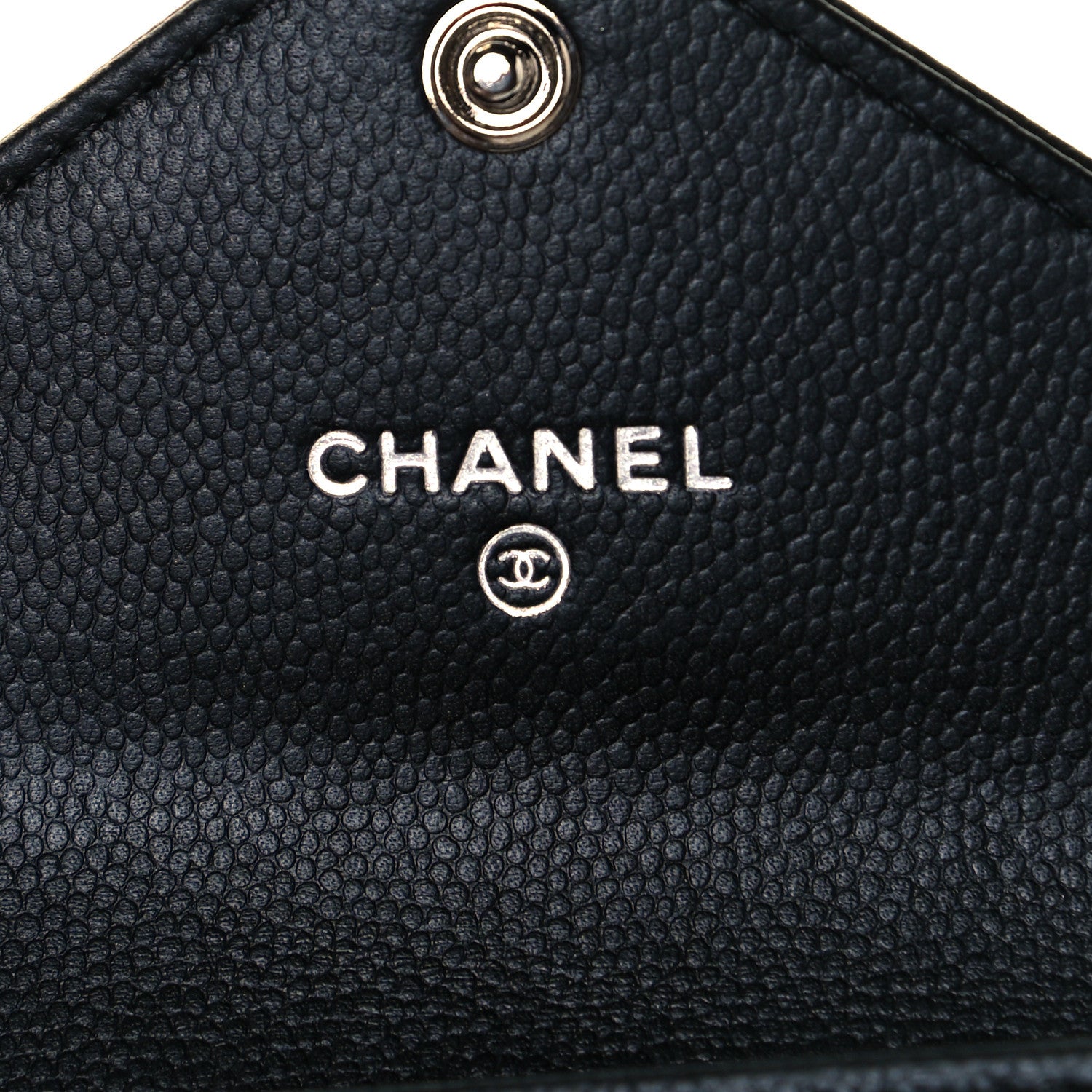Chanel Caviar Envelope Card Holder Wallet Black 7 of 9