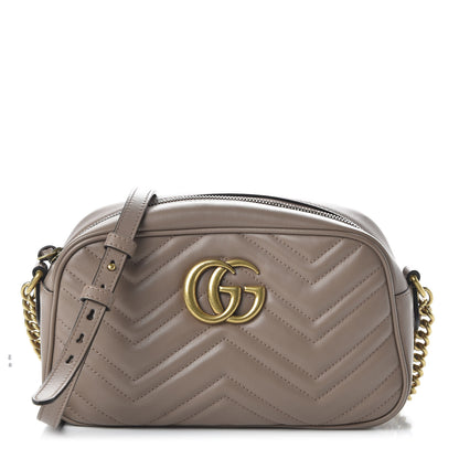 Gucci Calfskin Matelasse Small GG Marmont Chain Shoulder Bag Porcelain Rose 1 of 10