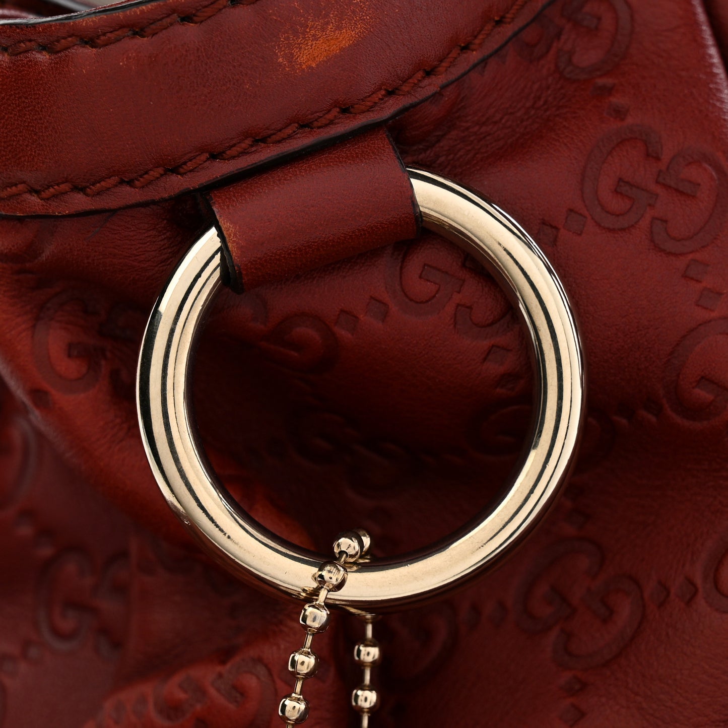 Guccissima Large Sukey Tote Red