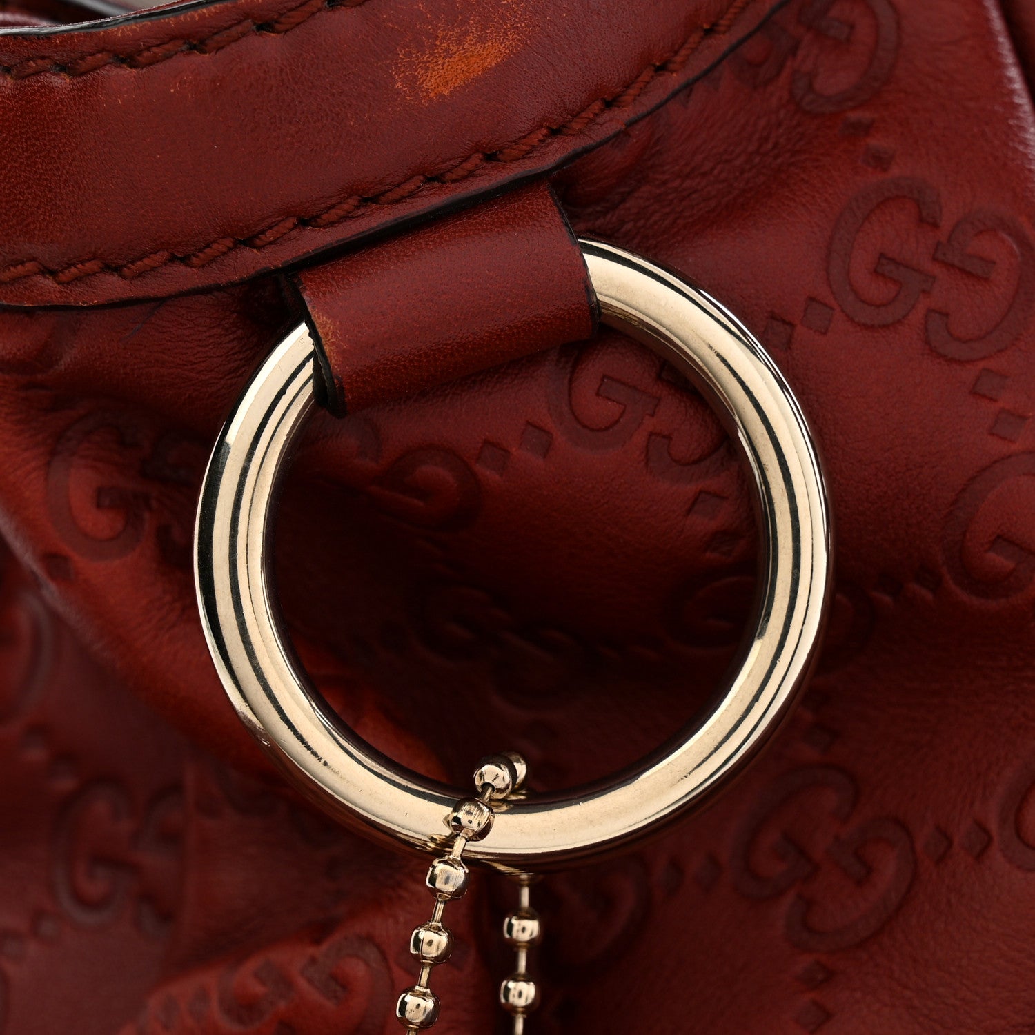 Gucci Guccissima Large Sukey Tote Red 12 of 12