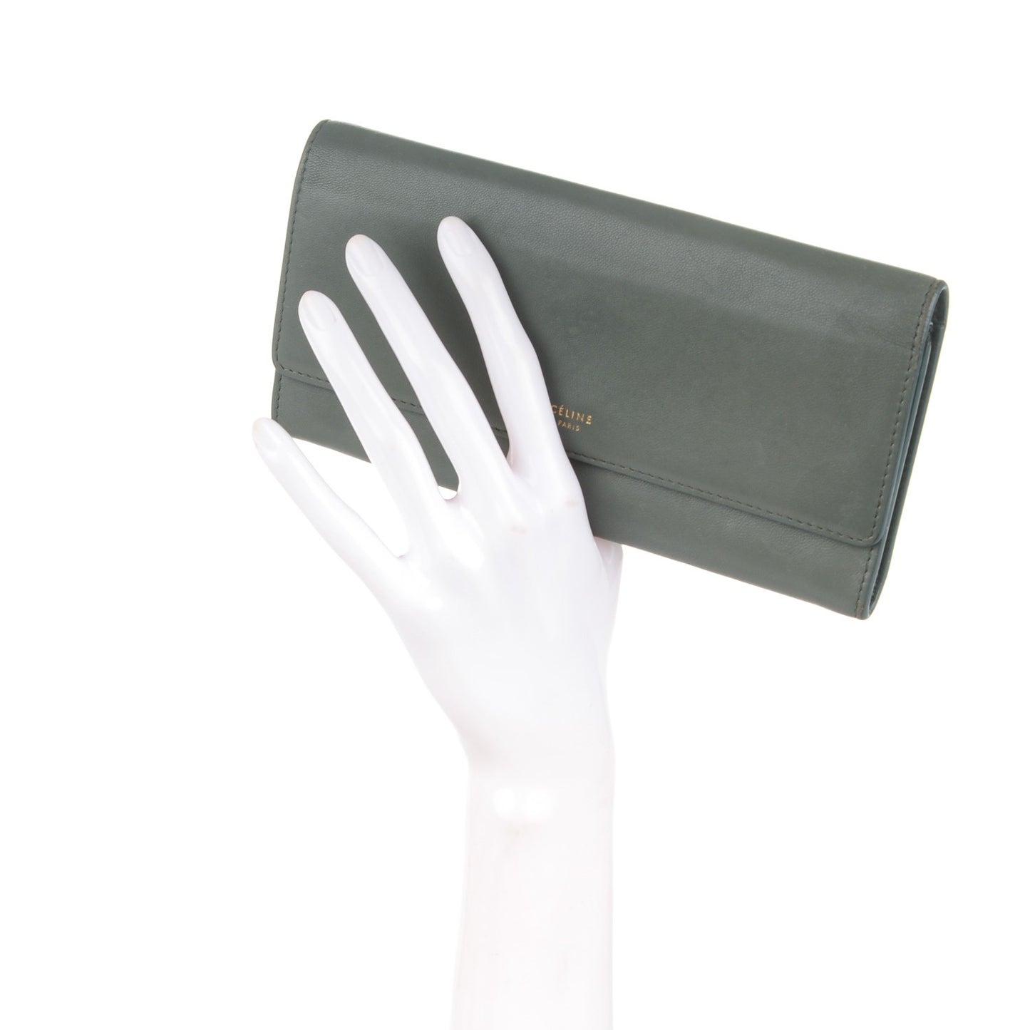 Lambskin Large Flap Wallet Almond