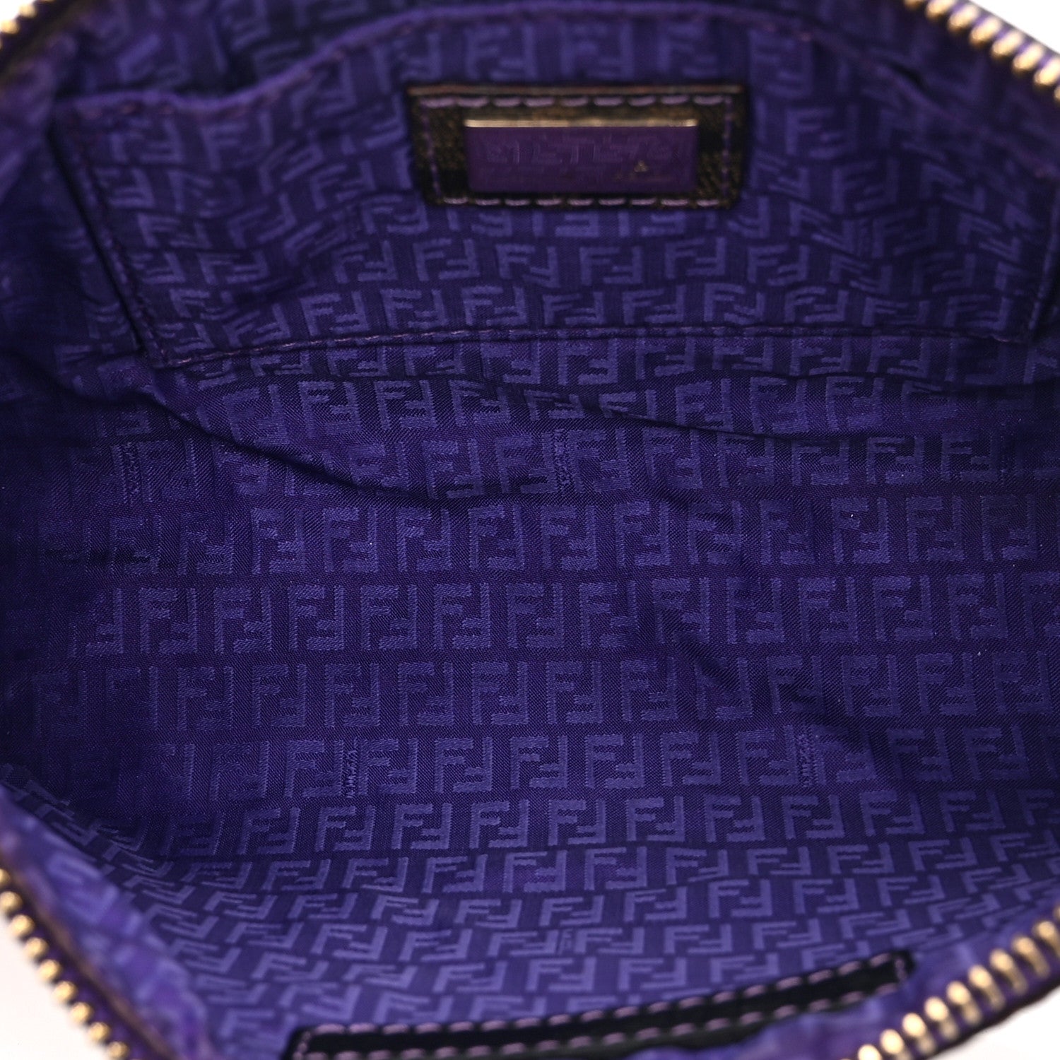 Fendi Zucca Spalmati Pochette Tobacco Viola 5 of 10