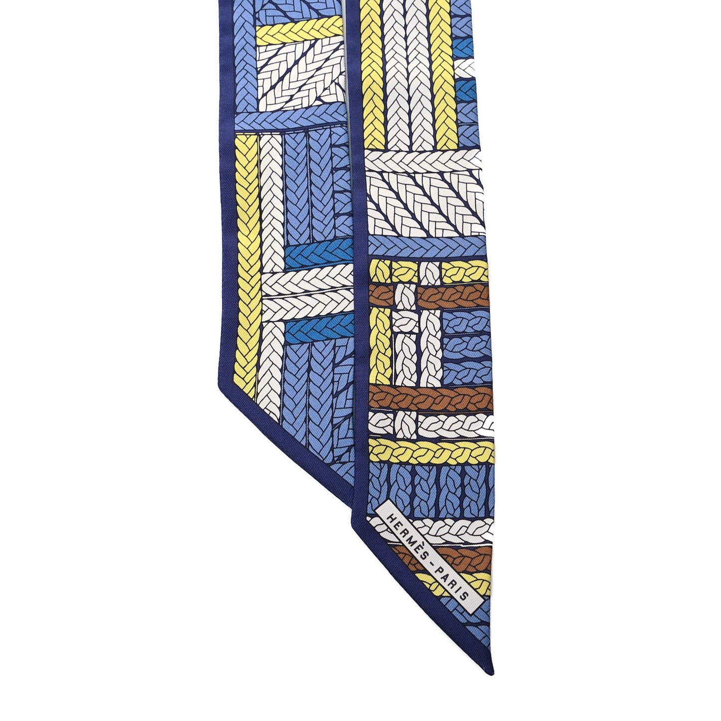 Silk Tresses H Twilly Bleu Lavande Marin Jaune