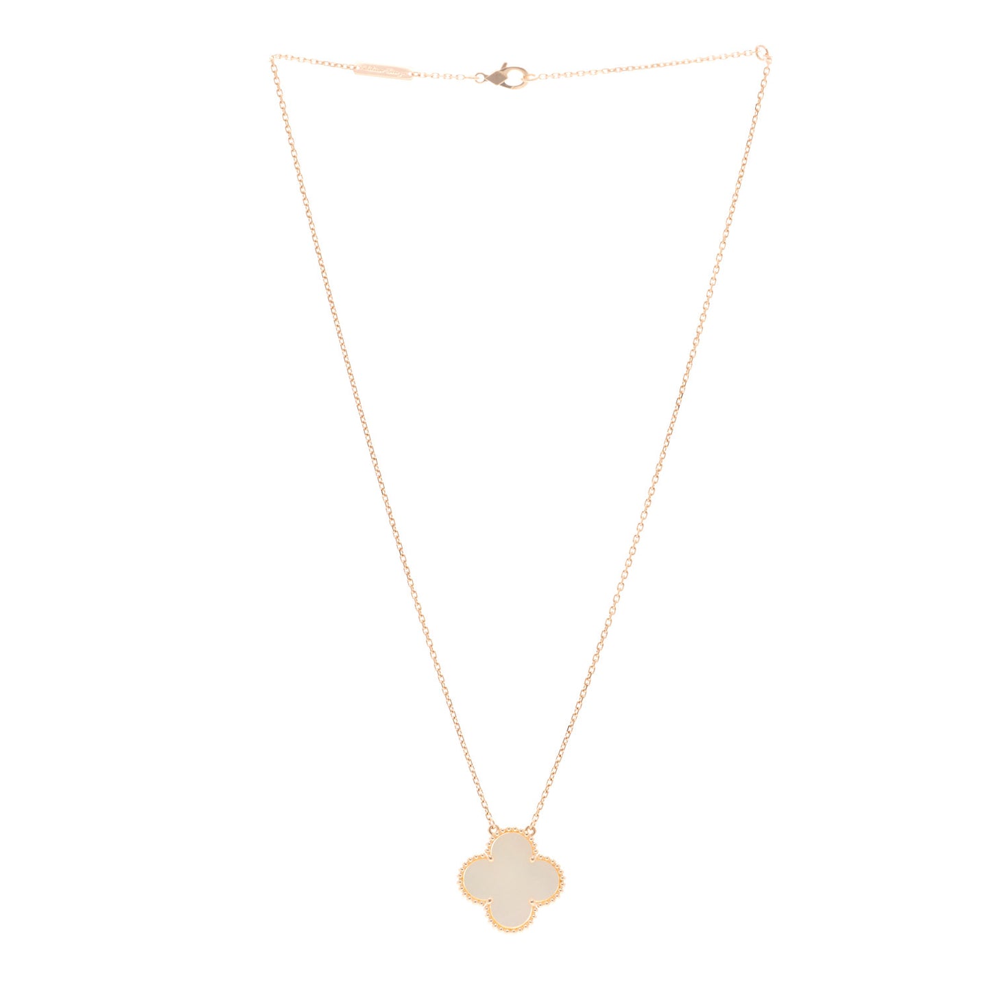 18K Rose Gold Mother of Pearl "Edition Ginza" Magic Alhambra Pendant Necklace