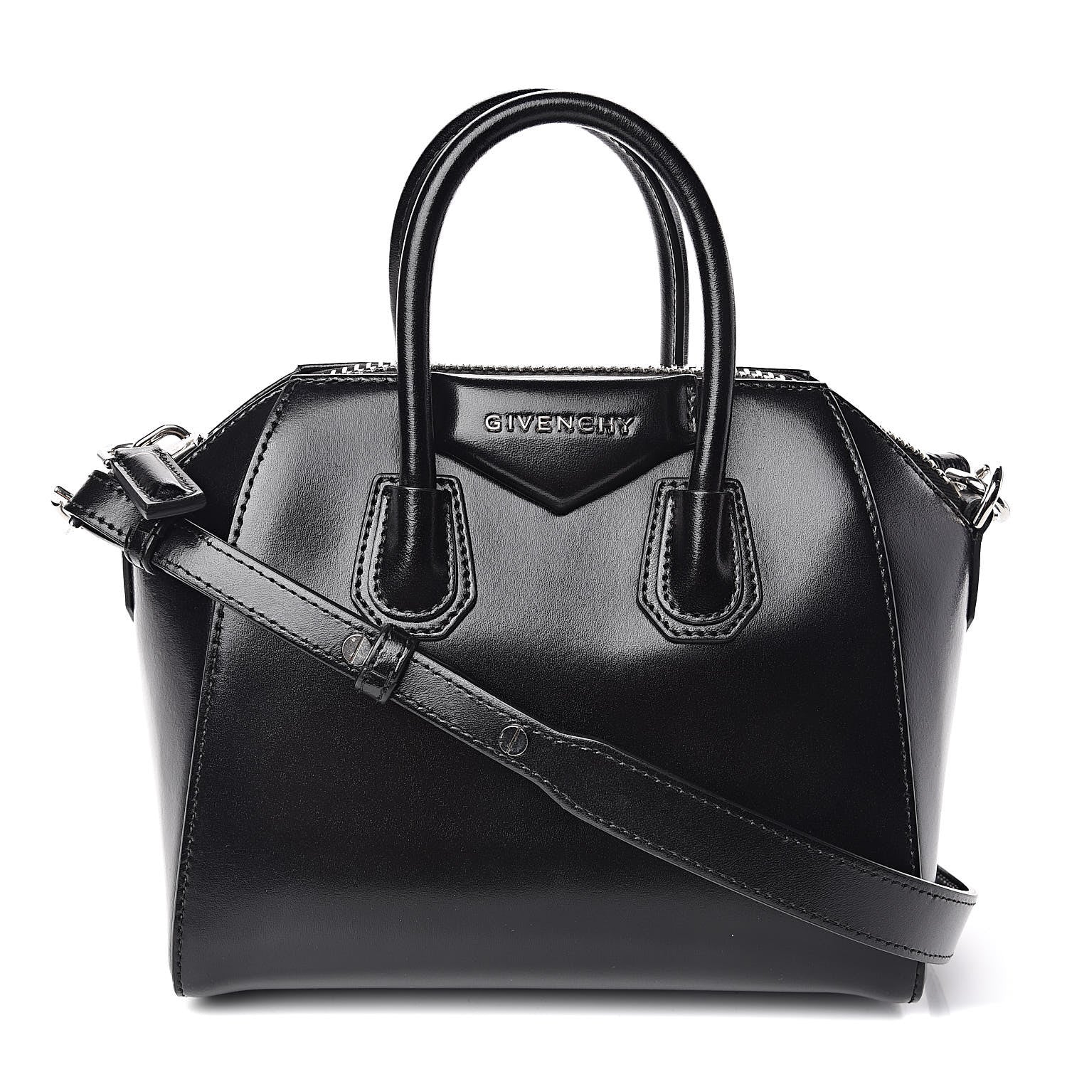 Givenchy Shiny Lord Calfskin Mini Antigona Black 1 of 10
