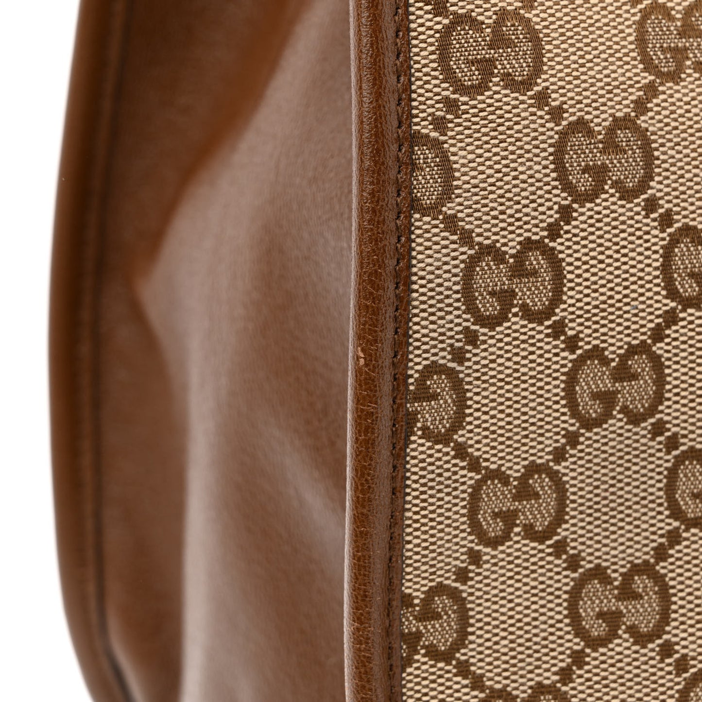 Monogram Horsebit 1955 Tote Bag Beige Brown Sugar