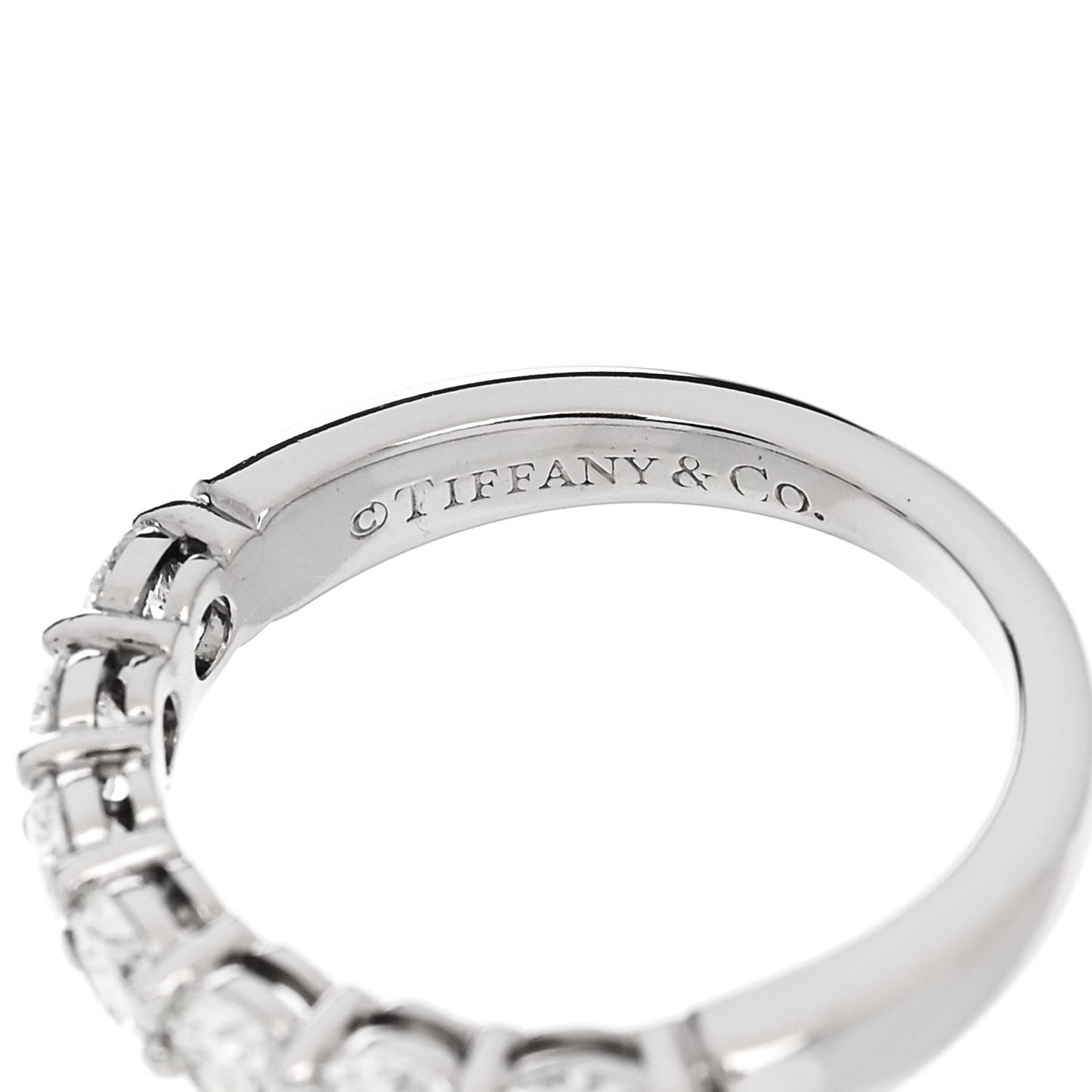 Platinum Diamond 3mm Embrace Half Circle Band Ring 45 3.25