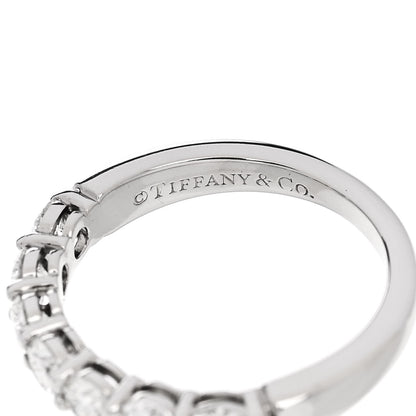 Tiffany Platinum Diamond 3mm Embrace Half Circle Band Ring 45 3.25 4 of 6