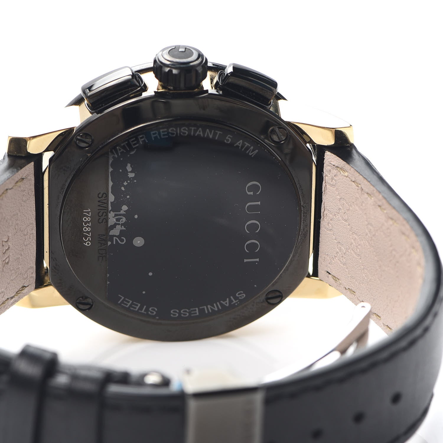 Gucci PVD Stainless Steel Calfskin 44mm G-Chrono Quartz Watch Black 5 of 6