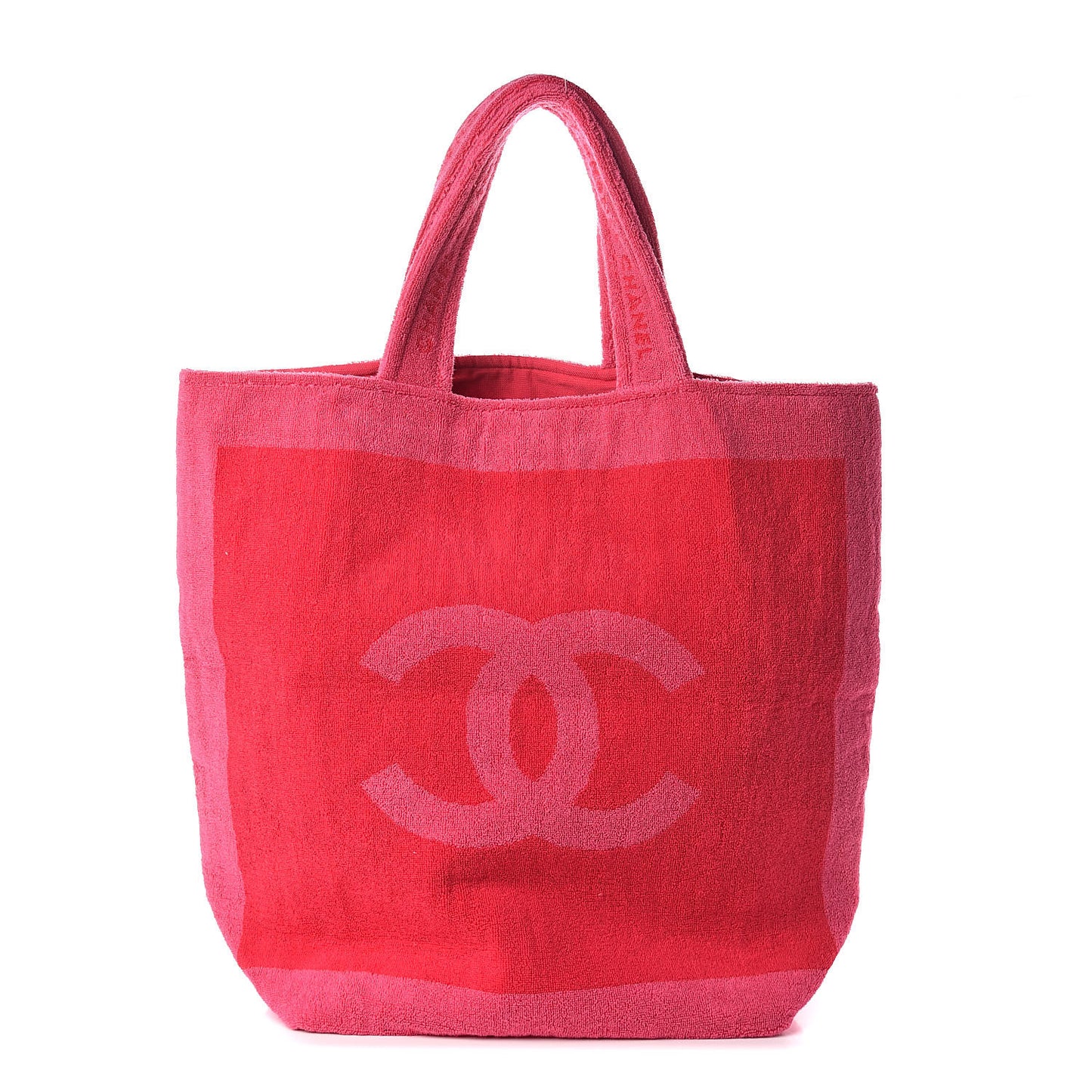 Terry Cotton CC Beach Tote Towel Pink Red