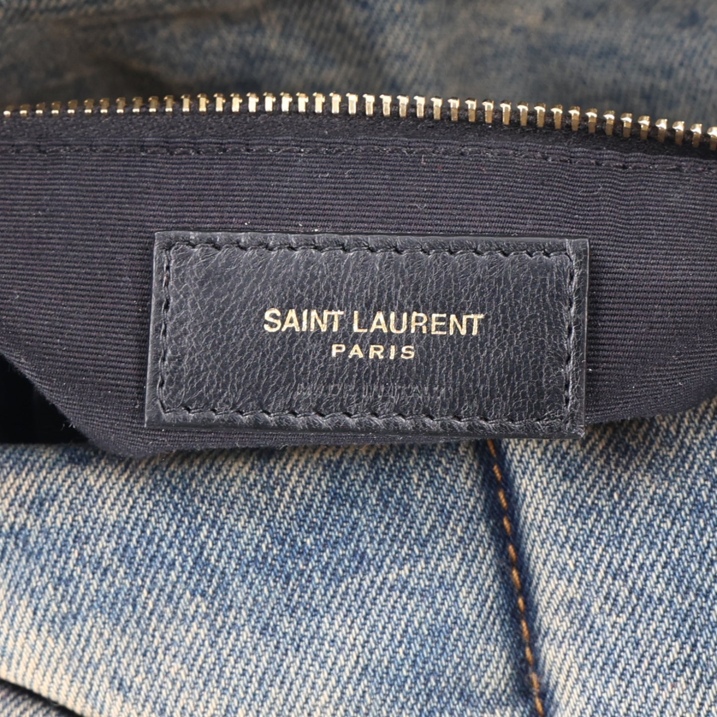 Denim Quilted Small Loulou Puffer Monogram Chain Satchel Blue Cinnamon