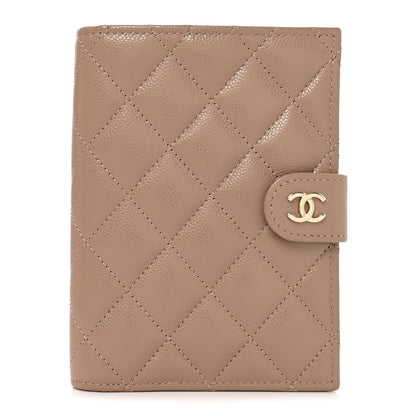 Chanel Caviar Quilted Passport Holder Dark Beige 1 of 8