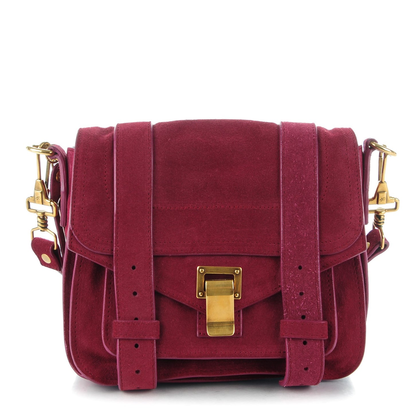 Suede PS1 Pouch Messenger Raspberry