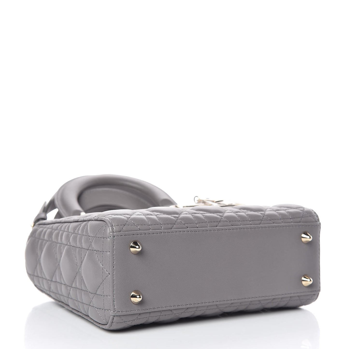 Lambskin Cannage Small Lucky Badges My Lady Dior Grey