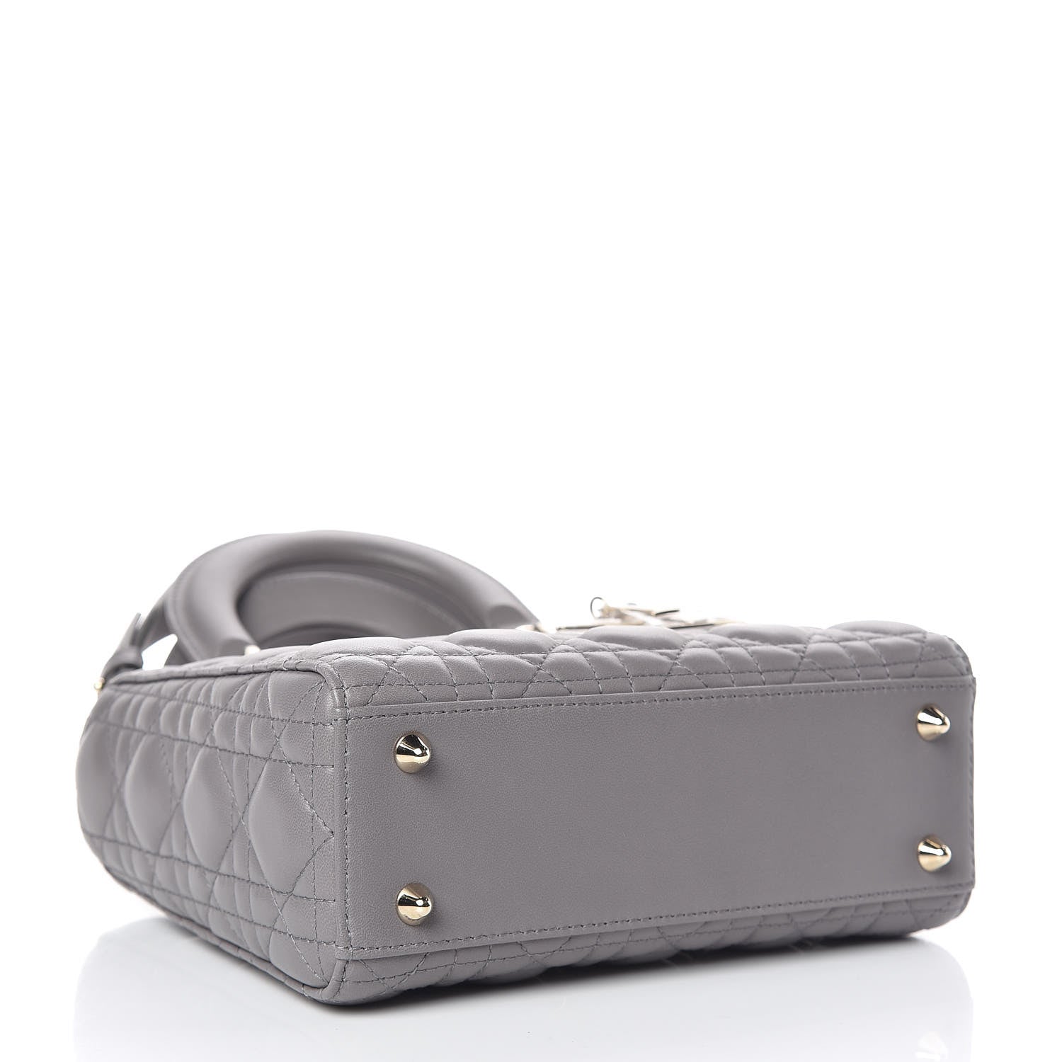 Christian Dior Lambskin Cannage Small Lucky Badges My Lady Dior Grey 4 of 10