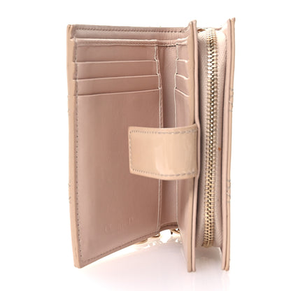 Christian Dior Patent Cannage Lady Dior Eden Wallet  Beige 5 of 7