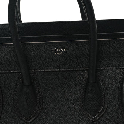 Celine Drummed Calfskin Mini Luggage Black 7 of 9