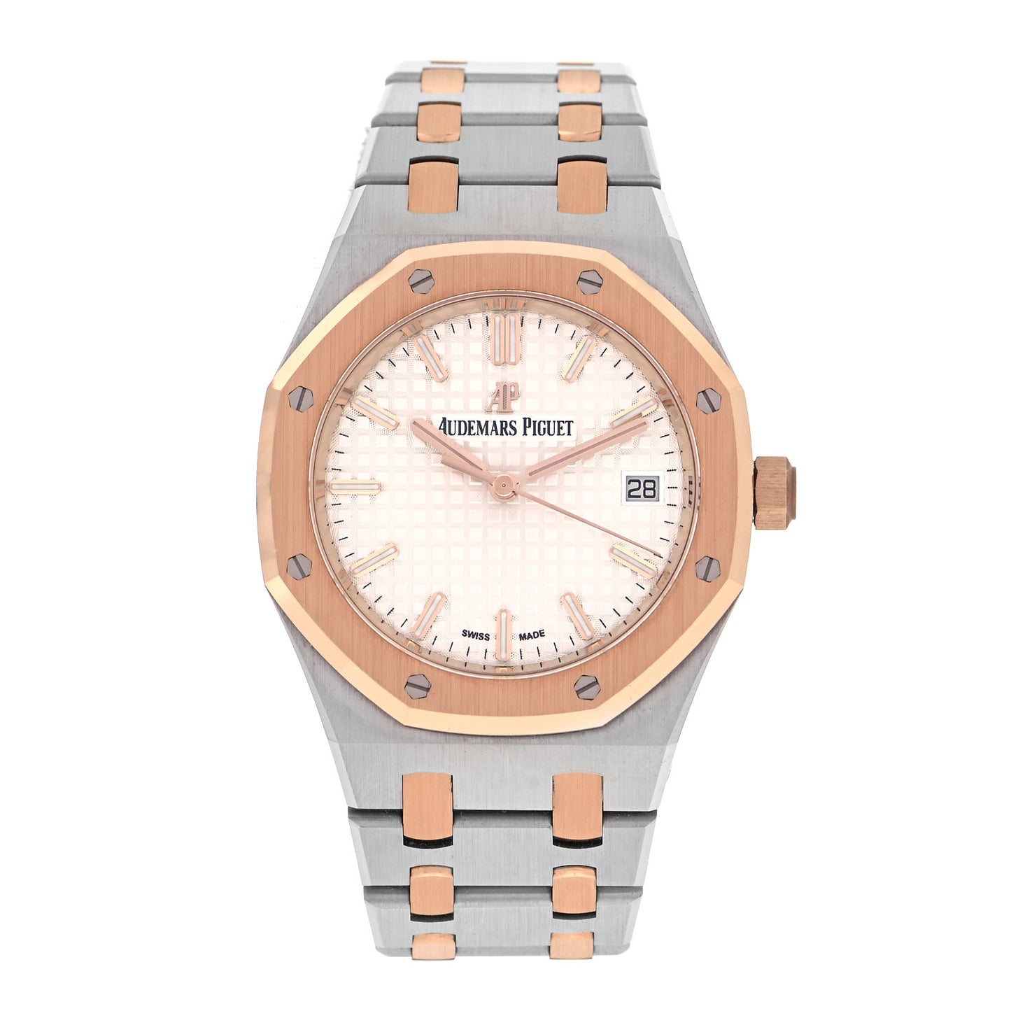 Stainless Steel 18K Rose Gold 34mm Royal Oak Automatic Watch 77350SR.OO.1261SR.01