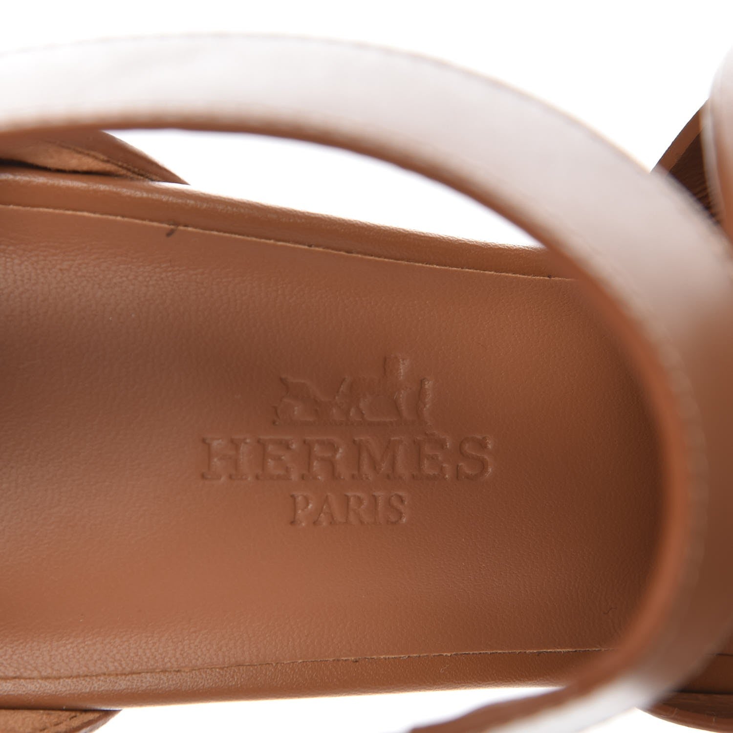 Hermes Calfskin Merryl Wedge Sandals 36 Naturel 7 of 9