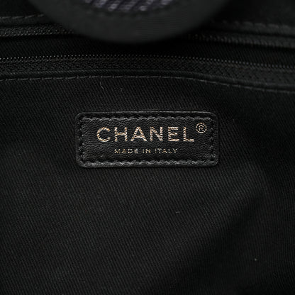 Chanel Mixed Fibers Calfskin Medium Deauville Black 6 of 18