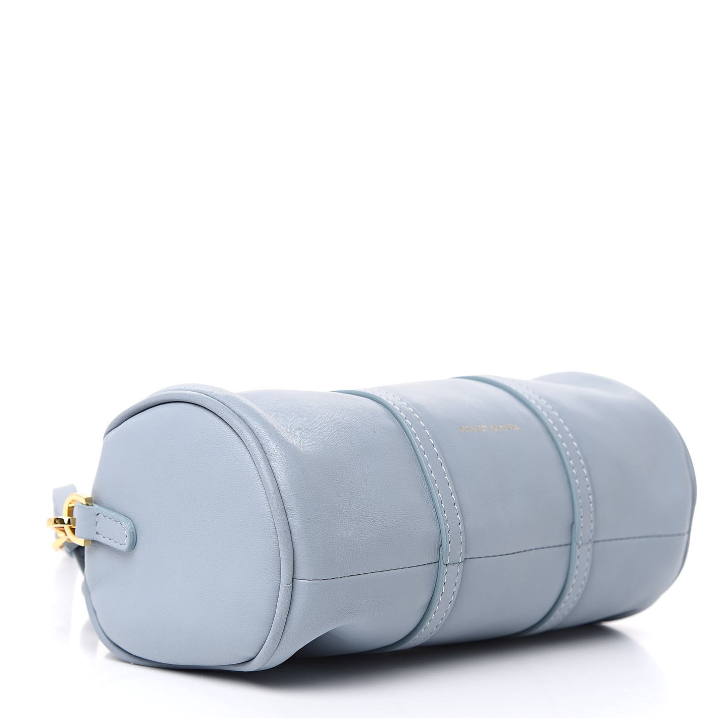 Calfskin Mini Duffel Bag Grey Blue