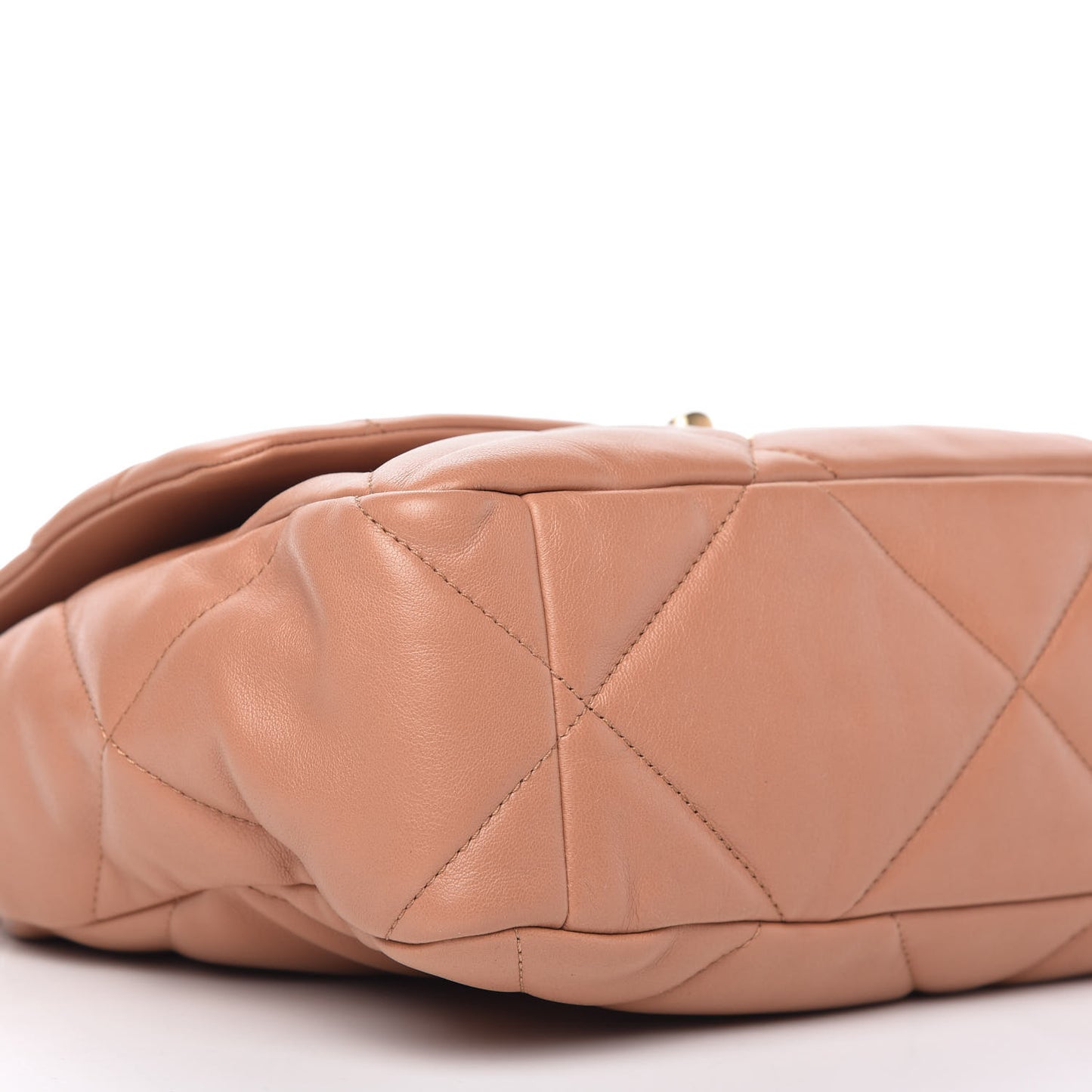 Lambskin Quilted Large Chanel 19 Flap Brown