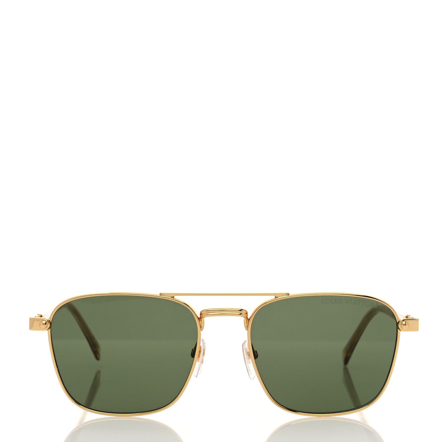 Louis Vuitton Metal LV Signature Square Sunglasses Z2021U Gold