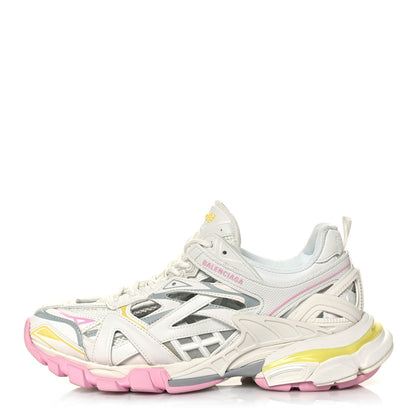 Balenciaga Rubber Mesh Tri-Color Womens Track.2 Open Sneakers 40 Light Yellow Light Pink Light Blue 1 of 8
