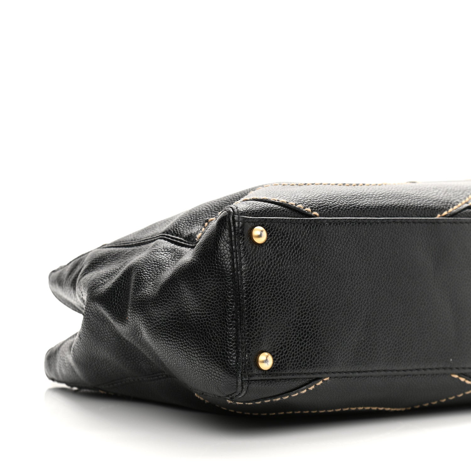 Chanel Caviar CC Stitched Small Tote Black 9 of 12