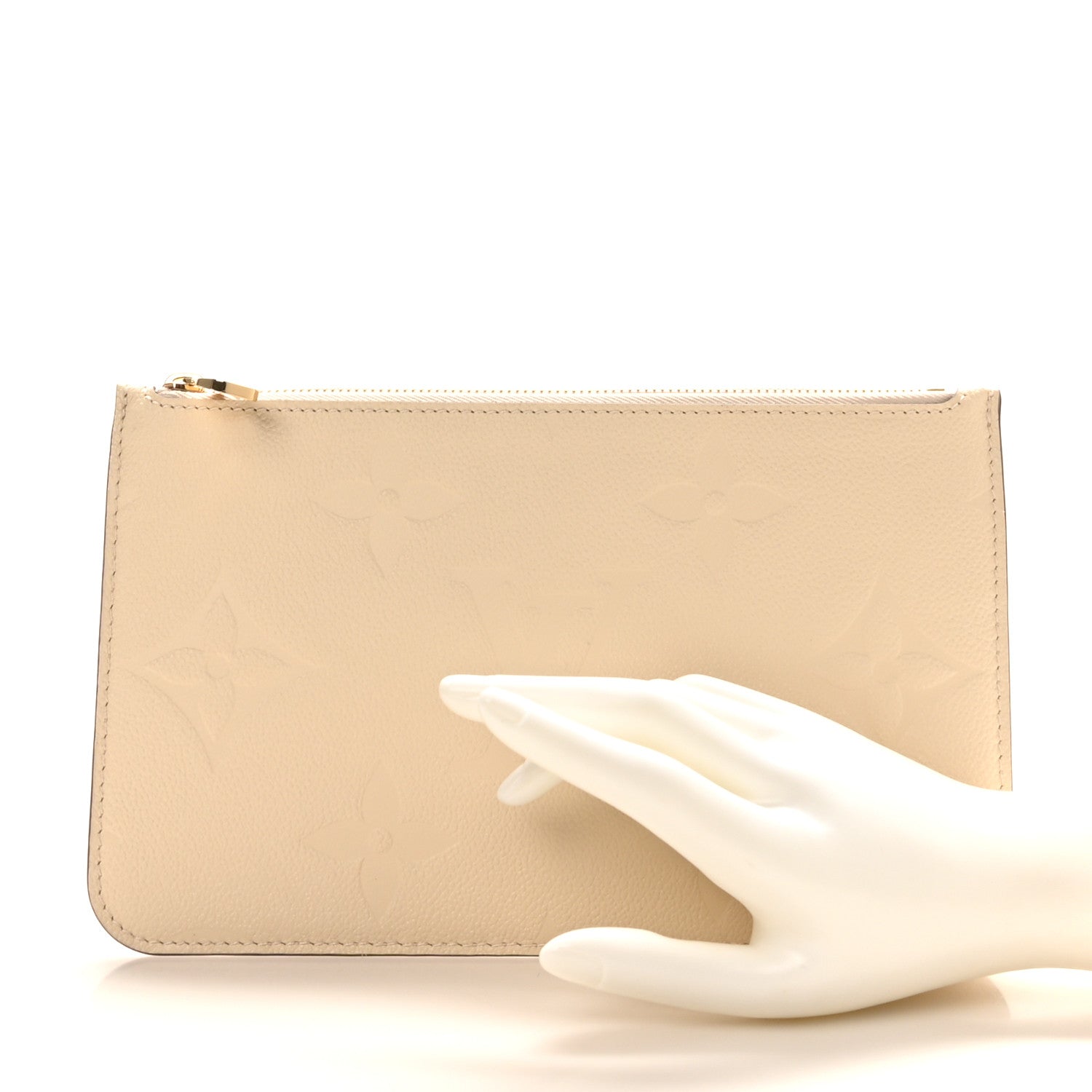Louis Vuitton Empreinte Monogram Giant Neverfull MM Pochette Cream 2 of 6
