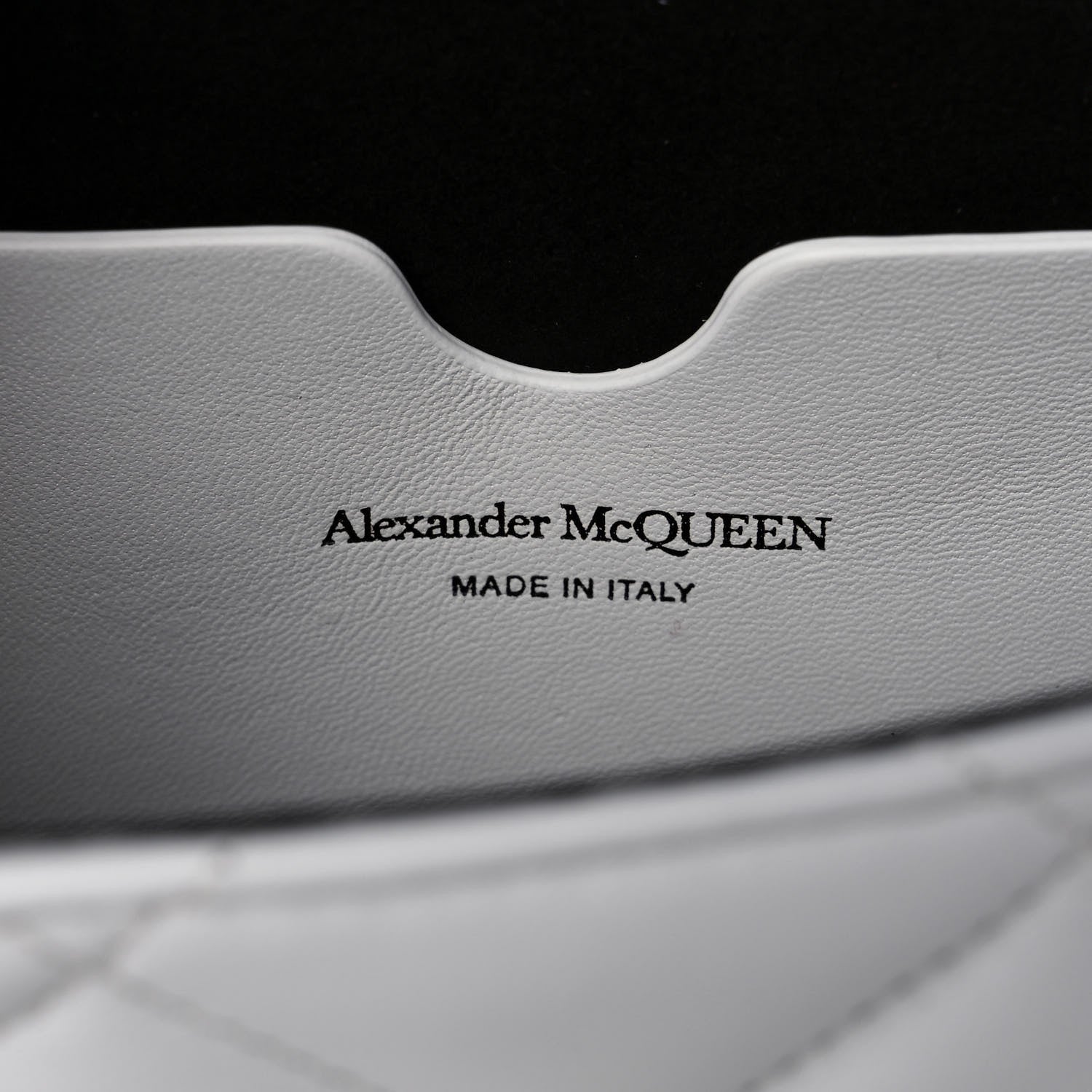 Alexander McQueen Calfskin Quilted Graffiti Skull Small Chain Crossbody Bag White 6 of 11