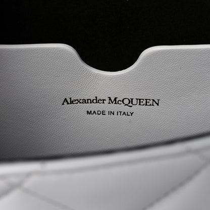 Alexander McQueen Calfskin Quilted Graffiti Skull Small Chain Crossbody Bag White 6 of 11